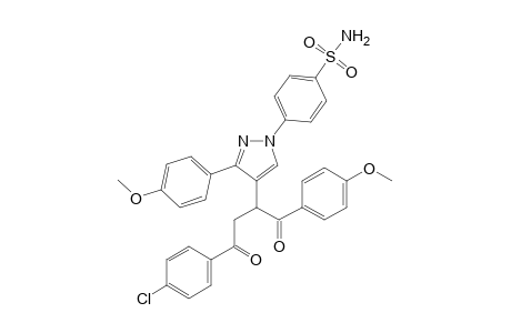 4-(4-(4-(4-Chlorophenyl)-1-(4-methoxyphenyl)-1,4-dioxobutan- 2-yl)-3-(4-methoxyphenyl)-1H-pyrazol-1-yl)benzenesulfonamide