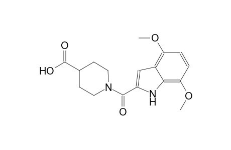 1-[(4,7-dimethoxy-1H-indol-2-yl)carbonyl]-4-piperidinecarboxylic acid