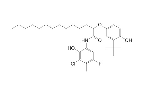 Tetradecanamide, N-(3-chloro-5-fluoro-2-hydroxy-4-methylphenyl)-2-[3-(1,1-dimethylethyl)-4-hydroxyphenoxy]-