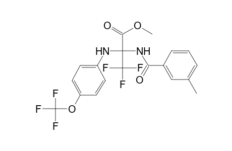 3,3,3-trifluoro-2-(m-toluoylamino)-2-[4-(trifluoromethoxy)anilino]propionic acid methyl ester