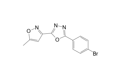 2-(4-Bromophenyl)-5-(5-methylisoxazol-3-yl)-1,3,4-oxadiazole