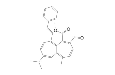 Methyl 4-formyl-9-isopropyl-1-methyl-6-[2'-phenylethenyl]heptalene-5-carboxylate