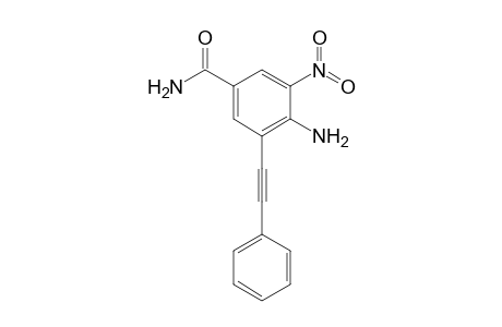 4-Amino-5-(phenylethynyl)-3-nitrobenzamide