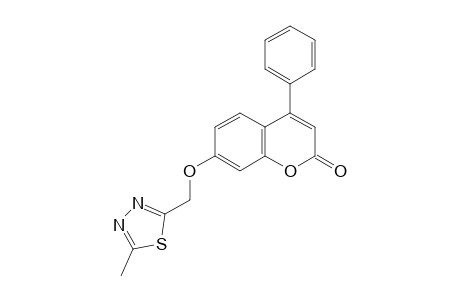2H-1-Benzopyran-2-one, 7-[(5-methyl-1,3,4-thiadiazol-2-yl)methoxy]-4-phenyl-
