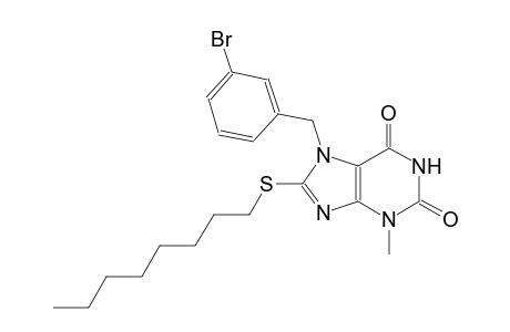 1H-purine-2,6-dione, 7-[(3-bromophenyl)methyl]-3,7-dihydro-3-methyl-8-(octylthio)-