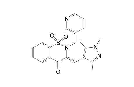 4H-1,2-benzothiazin-4-one, 2,3-dihydro-2-(3-pyridinylmethyl)-3-[(1,3,5-trimethyl-1H-pyrazol-4-yl)methylene]-, 1,1-dioxide, (3Z)-