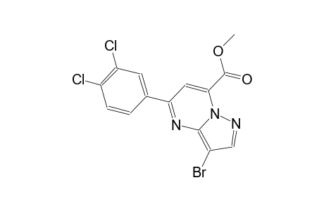 pyrazolo[1,5-a]pyrimidine-7-carboxylic acid, 3-bromo-5-(3,4-dichlorophenyl)-, methyl ester