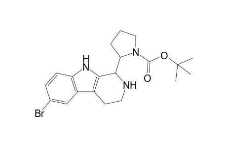 1-[N-(t-Butoxycarbonyl)pyrrolidin-2'-yl]-6-bromo-1,2,3,4-tetrahydro-.beta.-carboline