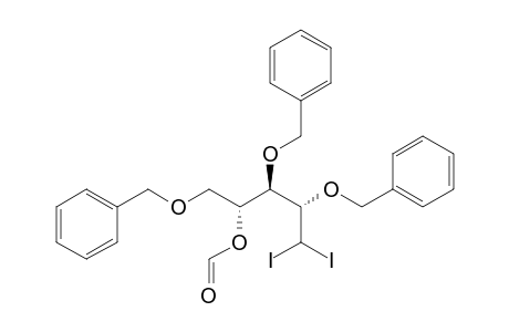 2,3,5-Tri-O-benzyl-1-deoxy-4-O-formyl-1,1-diiodo-D-arabinitol