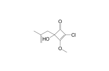 2-Chloranyl-3-methoxy-4-(2-methylprop-2-enyl)-4-oxidanyl-cyclobut-2-en-1-one