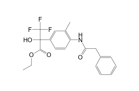 ethyl 3,3,3-trifluoro-2-hydroxy-2-{3-methyl-4-[(phenylacetyl)amino]phenyl}propanoate