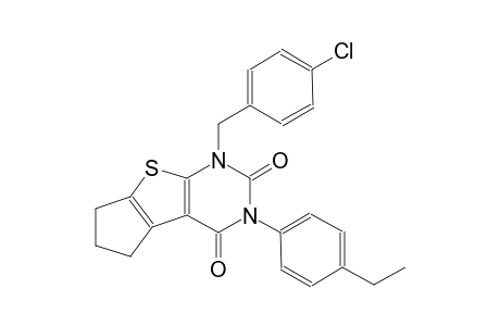 1-(4-chlorobenzyl)-3-(4-ethylphenyl)-1,5,6,7-tetrahydro-2H-cyclopenta[4,5]thieno[2,3-d]pyrimidine-2,4(3H)-dione
