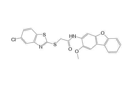 2-[(5-chloro-1,3-benzothiazol-2-yl)sulfanyl]-N-(2-methoxydibenzo[b,d]furan-3-yl)acetamide