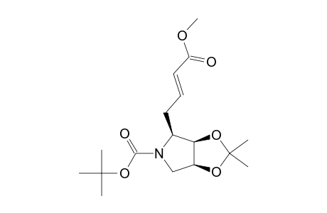 METHYL-(E)-N-(TERT.-BUTOXYCARBONYL)-2,3,4,5,8-PENTADEOXY-5,8-IMINO-6,7-O-ISOPROPYLIDENE-L-ARABINO-OCT-2-ENOATE