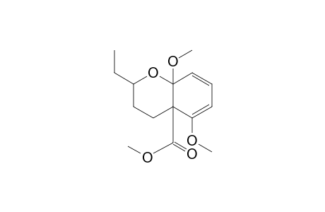 2H-1-Benzopyran-4a(8aH)-carboxylic acid, 2-ethyl-3,4-dihydro-5,8a-dimethoxy-, methyl ester