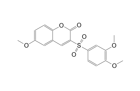 2H-1-benzopyran-2-one, 3-[(3,4-dimethoxyphenyl)sulfonyl]-6-methoxy-