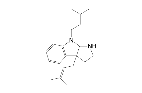 4,8b-bis(3-methylbut-2-enyl)-1,2,3,3a-tetrahydropyrrolo[2,3-b]indole