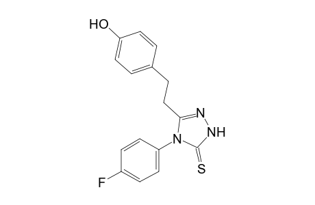 4-(p-fluorophenyl)-3-(p-hydroxyphenethyl)-deltasquare-1,2,4-triazoline-5-thione