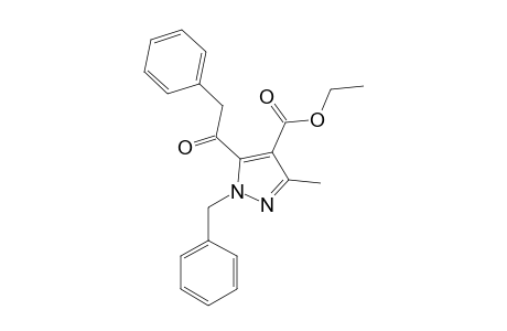 1-(benzyl)-3-methyl-5-(2-phenylacetyl)pyrazole-4-carboxylic acid ethyl ester
