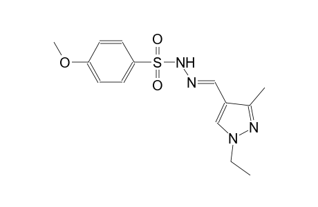 N'-[(E)-(1-ethyl-3-methyl-1H-pyrazol-4-yl)methylidene]-4-methoxybenzenesulfonohydrazide