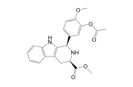 (1R,3R)-Methyl 1-(3-acetoxy-4-methoxyphenyl)-1,2,3,4-tetrahydro-9H-pyrido[3,4-b]indole-3-carboxylate