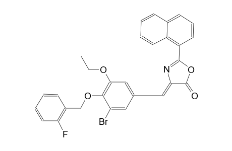 (4Z)-4-{3-bromo-5-ethoxy-4-[(2-fluorobenzyl)oxy]benzylidene}-2-(1-naphthyl)-1,3-oxazol-5(4H)-one