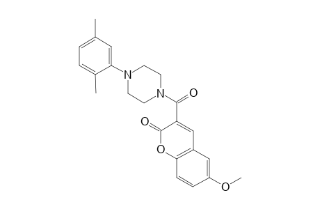 3-[4-(2,5-dimethylphenyl)piperazin-1-yl]carbonyl-6-methoxy-chromen-2-one