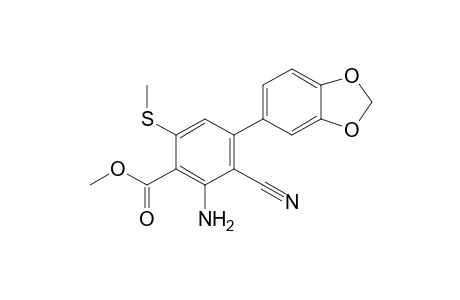 Methyl 6-Amino-4-benzo[1,3]dioxol-5-yl-5-cyano-2-methylsulfanylbenzoate