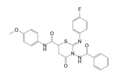(2Z)-3-(benzoylamino)-2-[(4-fluorophenyl)imino]-N-(4-methoxyphenyl)-4-oxotetrahydro-2H-1,3-thiazine-6-carboxamide