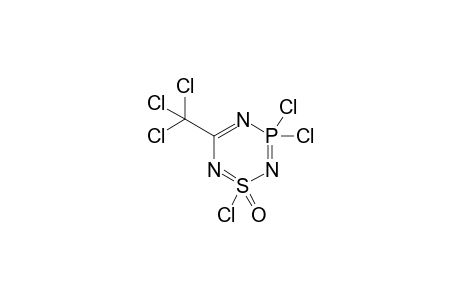 1H-1,2,4,6,3-Thiatriazaphosphorine, 1,3,3-trichloro-3,3-dihydro-5-(trichloromethyl)-, 1-oxide