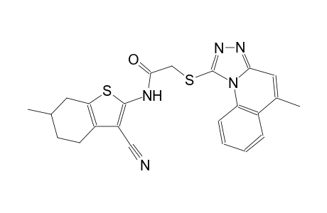 acetamide, N-(3-cyano-4,5,6,7-tetrahydro-6-methylbenzo[b]thien-2-yl)-2-[(5-methyl[1,2,4]triazolo[4,3-a]quinolin-1-yl)thio]-
