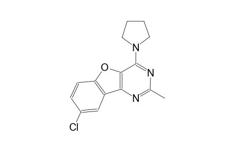 8-chloro-2-methyl-4-(1-pyrrolidinyl)[1]benzofuro[3,2-d]pyrimidine