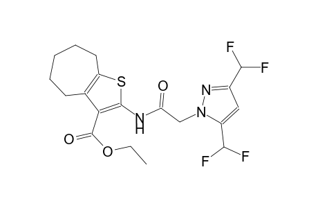 ethyl 2-({[3,5-bis(difluoromethyl)-1H-pyrazol-1-yl]acetyl}amino)-5,6,7,8-tetrahydro-4H-cyclohepta[b]thiophene-3-carboxylate
