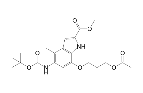 7-(3-acetoxypropoxy)-5-(tert-butoxycarbonylamino)-4-methyl-1H-indole-2-carboxylic acid methyl ester
