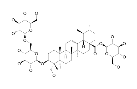 ILEXOSIDE-XXVI;3-O-BETA-D-GLUCOPYRANOSYL-(1->6)-BETA-D-GLUCOPYRANOSYL-23-HYDROXY-URSOLIC-ACID-28-O-BETA-D-GLUCOPYRANOSIDE