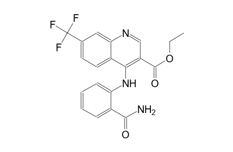 3-quinolinecarboxylic acid, 4-[[2-(aminocarbonyl)phenyl]amino]-7-(trifluoromethyl)-, ethyl ester