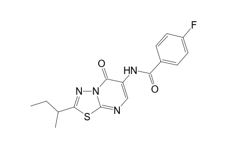 Benzamide, 4-fluoro-N-[2-(1-methylpropyl)-5-oxo-5H-[1,3,4]thiadiazolo[3,2-a]pyrimidin-6-yl]-
