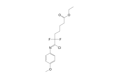 ETHYL-7-CHLORO-6,6-DIFLUORO-7-(4-METHOXYPHENYLIMINO)-HEPTANOATE