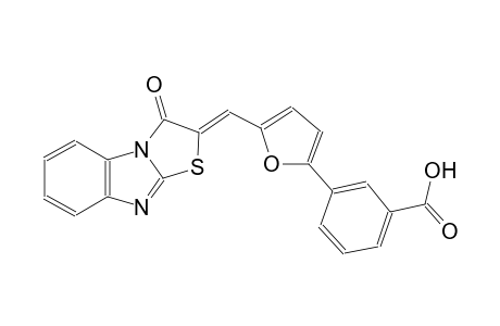 3-{5-[(Z)-(3-oxo[1,3]thiazolo[3,2-a]benzimidazol-2(3H)-ylidene)methyl]-2-furyl}benzoic acid