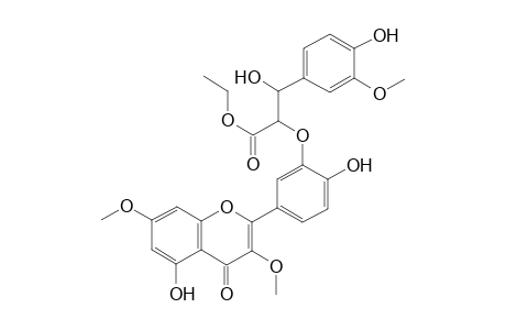 3-Hydroxy-2-[2-hydroxy-5-(5-hydroxy-3,7-dimethoxy-4-oxo-4H-chromene-2-yl)phenoxy]-3-(4-hydroxy-3-methoxyphenyl)propionic acid ethyl ester