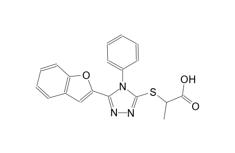 2-{[5-(1-benzofuran-2-yl)-4-phenyl-4H-1,2,4-triazol-3-yl]sulfanyl}propanoic acid