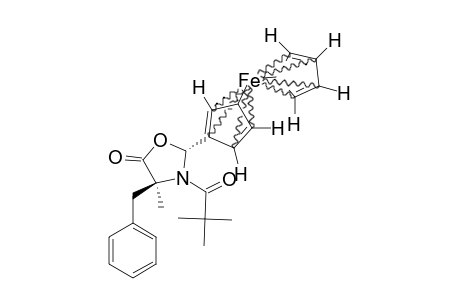 (2S,4R)-2-FERROCENYL-3-PIVALOYL-4-BENZYL-4-METHYL-1,3-OXAZOLIDIN-5-ONE