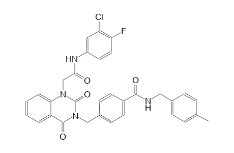 4-[(1-[2-(3-chloro-4-fluoroanilino)-2-oxoethyl]-2,4-dioxo-1,4-dihydro-3(2H)-quinazolinyl)methyl]-N-(4-methylbenzyl)benzamide