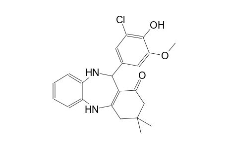 1H-dibenzo[b,e][1,4]diazepin-1-one, 11-(3-chloro-4-hydroxy-5-methoxyphenyl)-2,3,4,5,10,11-hexahydro-3,3-dimethyl-