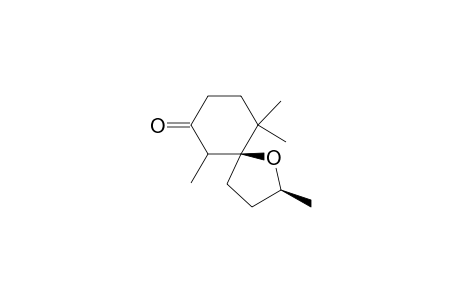1-Oxaspiro[4.5]decan-7-one, 2,6,10,10-tetramethyl-, [2S-[2.alpha.,5.alpha.(S*)]]-