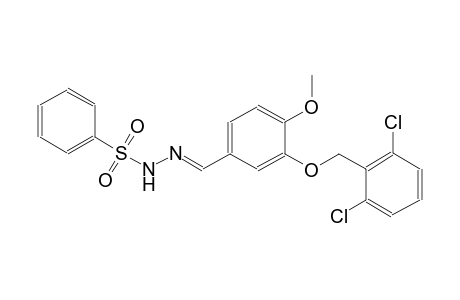 N'-((E)-{3-[(2,6-dichlorobenzyl)oxy]-4-methoxyphenyl}methylidene)benzenesulfonohydrazide