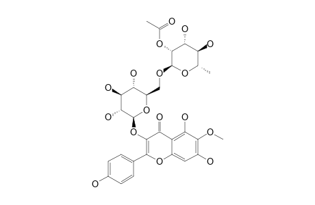 6-METHOXYKAEMPFEROL-3-O-(2-O-ACETYL)-ALPHA-L-RHAMNOPYRANOSYL-(1->6)-BETA-D-GLUCOPYRANOSIDE