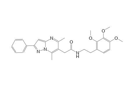 pyrazolo[1,5-a]pyrimidine-6-acetamide, 5,7-dimethyl-2-phenyl-N-[2-(2,3,4-trimethoxyphenyl)ethyl]-