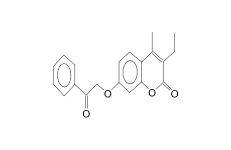 3-ethyl-4-methyl-7-benzoylmethyloxycoumarine