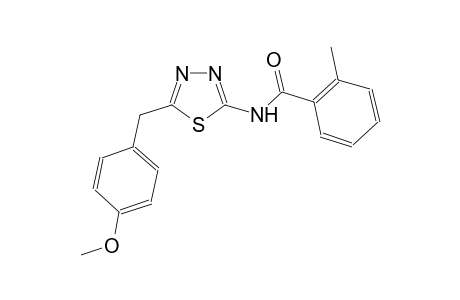 N-[5-(4-methoxybenzyl)-1,3,4-thiadiazol-2-yl]-2-methylbenzamide